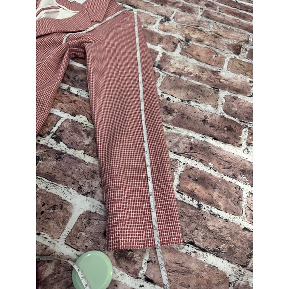 Liverpool Los Angeles Red White Gingham Blazer Womens Size M Single Button - Picture 14 of 15